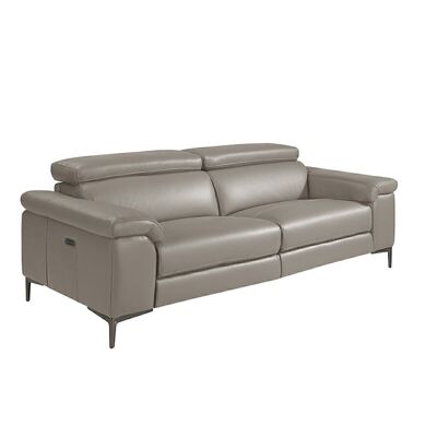 3-Sitzer-Sofa, Rindsleder, Relaxmechanik, Modell 6122