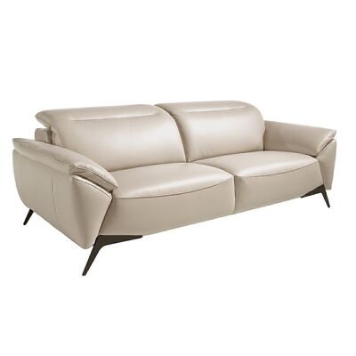 3-seater sofa upholstered in Taupe Gray leather model 6132