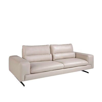 3-seater sofa upholstered in Taupe Gray leather model 6142