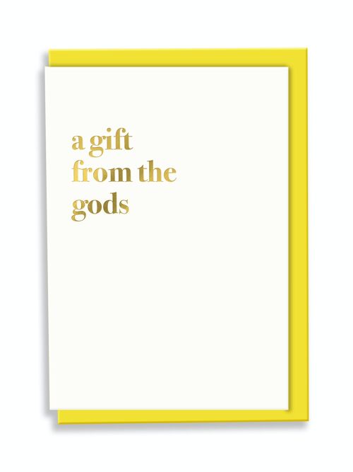 Greeting Card A Gift From The Gods Typography Design White