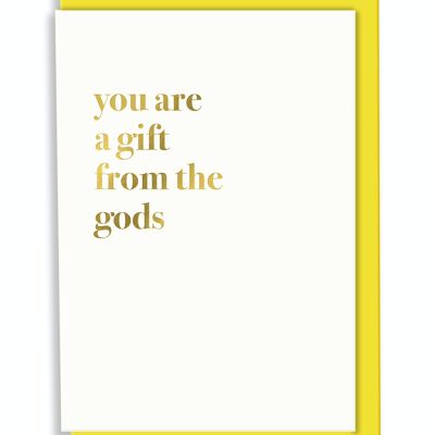 Carte de voeux Vous êtes un cadeau de la conception de la typographie des dieux