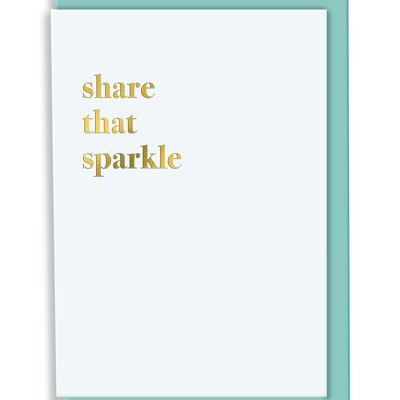 Greeting Card Share That Sparkle Typography Design