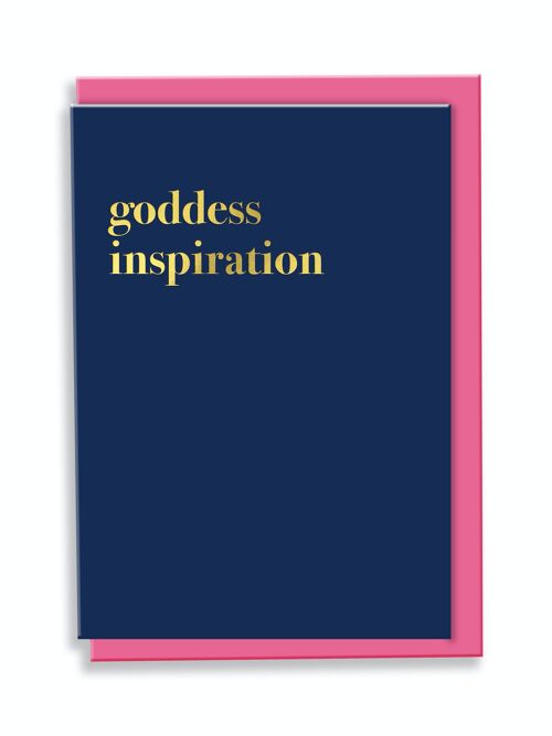 Greeting Card Goddess Inspiration Typography Design