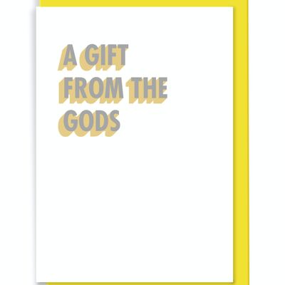 Greeting Card A Gift From The Gods 3D Shadow Design White