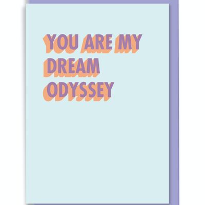 Tarjeta de felicitación Eres mi sueño Odyssey 3D Shadow Design