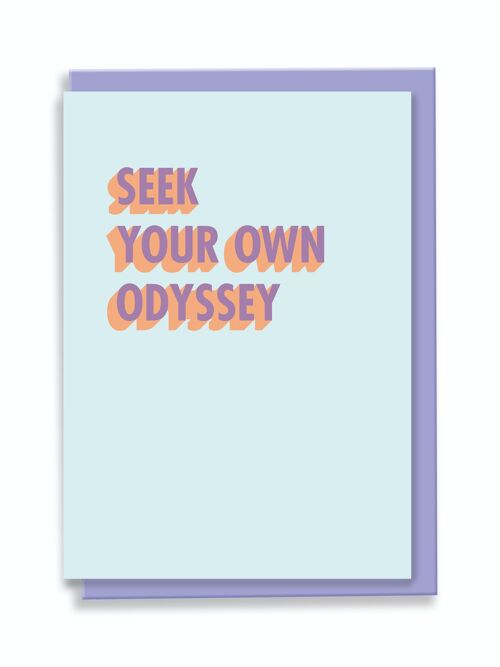 Greeting Card Seek Your Own Odyssey 3D Shadow Design