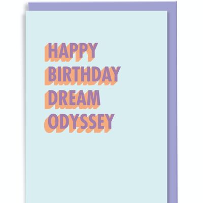 Greeting Card Happy Birthday Dream Odyssey 3D Shadow Design