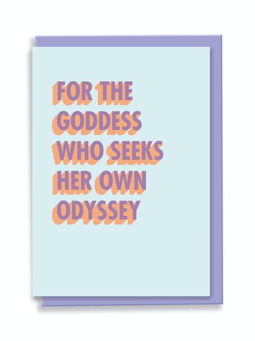 Greeting Card For The Goddess Who Seeks Her Own Odyssey 3D Shadow Design