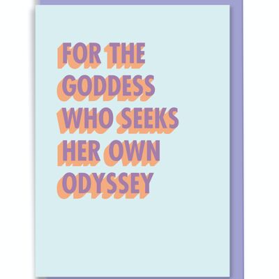 Carte de vœux pour la déesse qui cherche sa propre Odyssey 3D Shadow Design