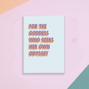 Carte de vœux pour la déesse qui cherche sa propre Odyssey 3D Shadow Design 2