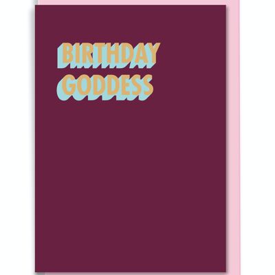 Greeting Card Birthday Goddess 3D Shadow Design
