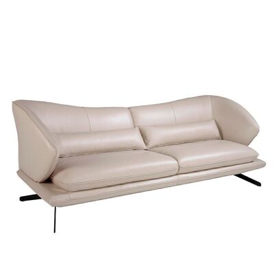 3-seater sofa upholstered in Taupe Gray leather model 6146