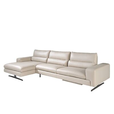 Chaiselongue sofa (L) in tilting leather model 6151