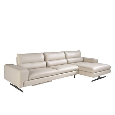 Divano chaiselongue (Dx) in pelle basculante modello 6152