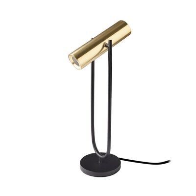 Tischlampe aus Gold und schwarzem Stahl Modell 8057