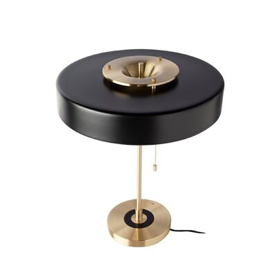 Gold aluminum and black aluminum table lamp model 8061