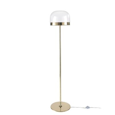 Lámpara de pie en acero y cristal transparente modelo 8067