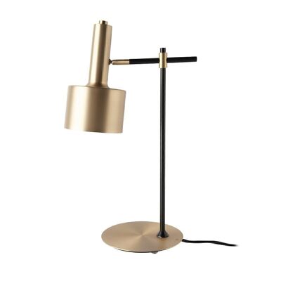 Gold aluminum and black steel table lamp model 8068