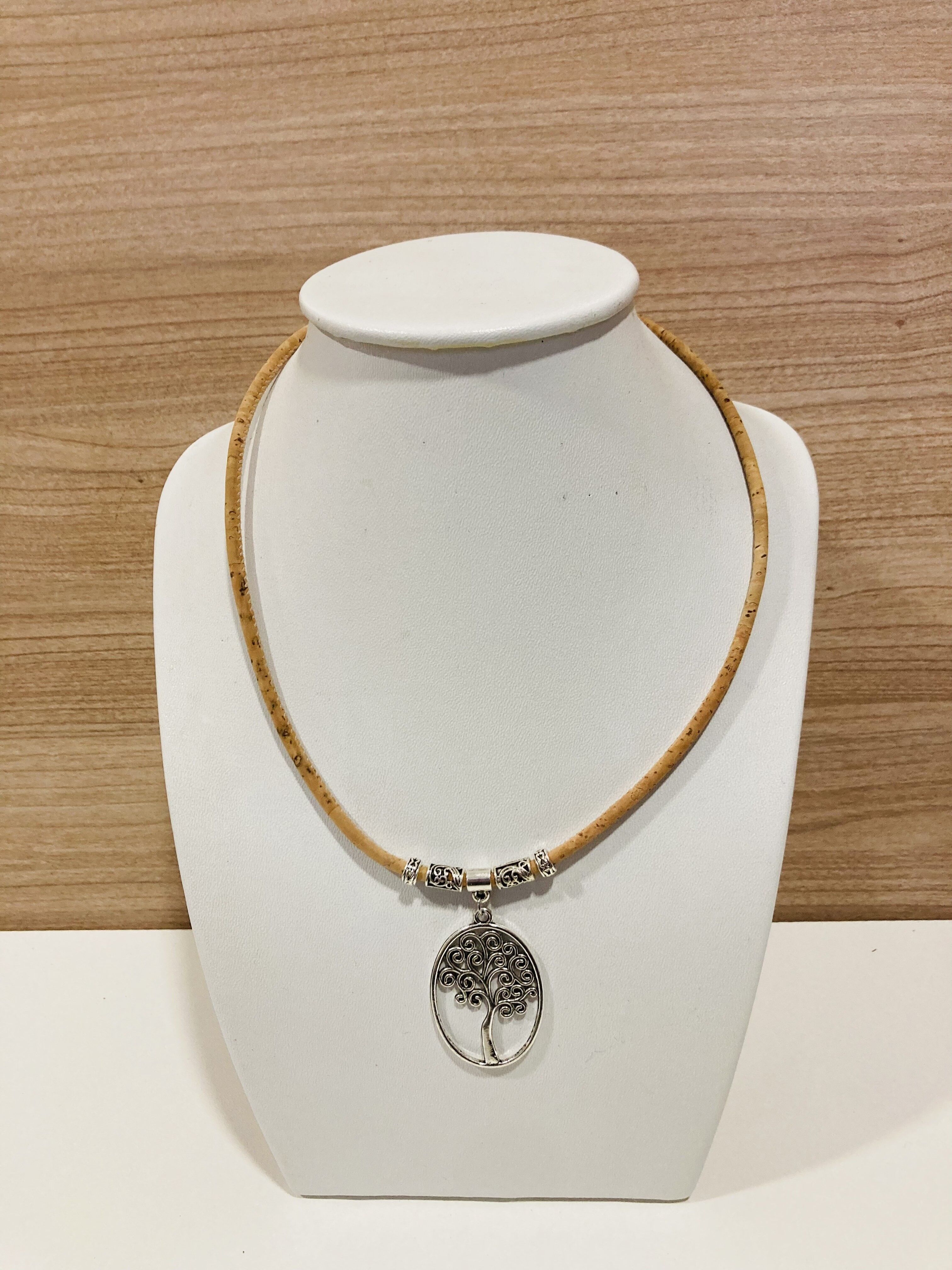 Collana in sughero naturale EMILIE - fatta a mano