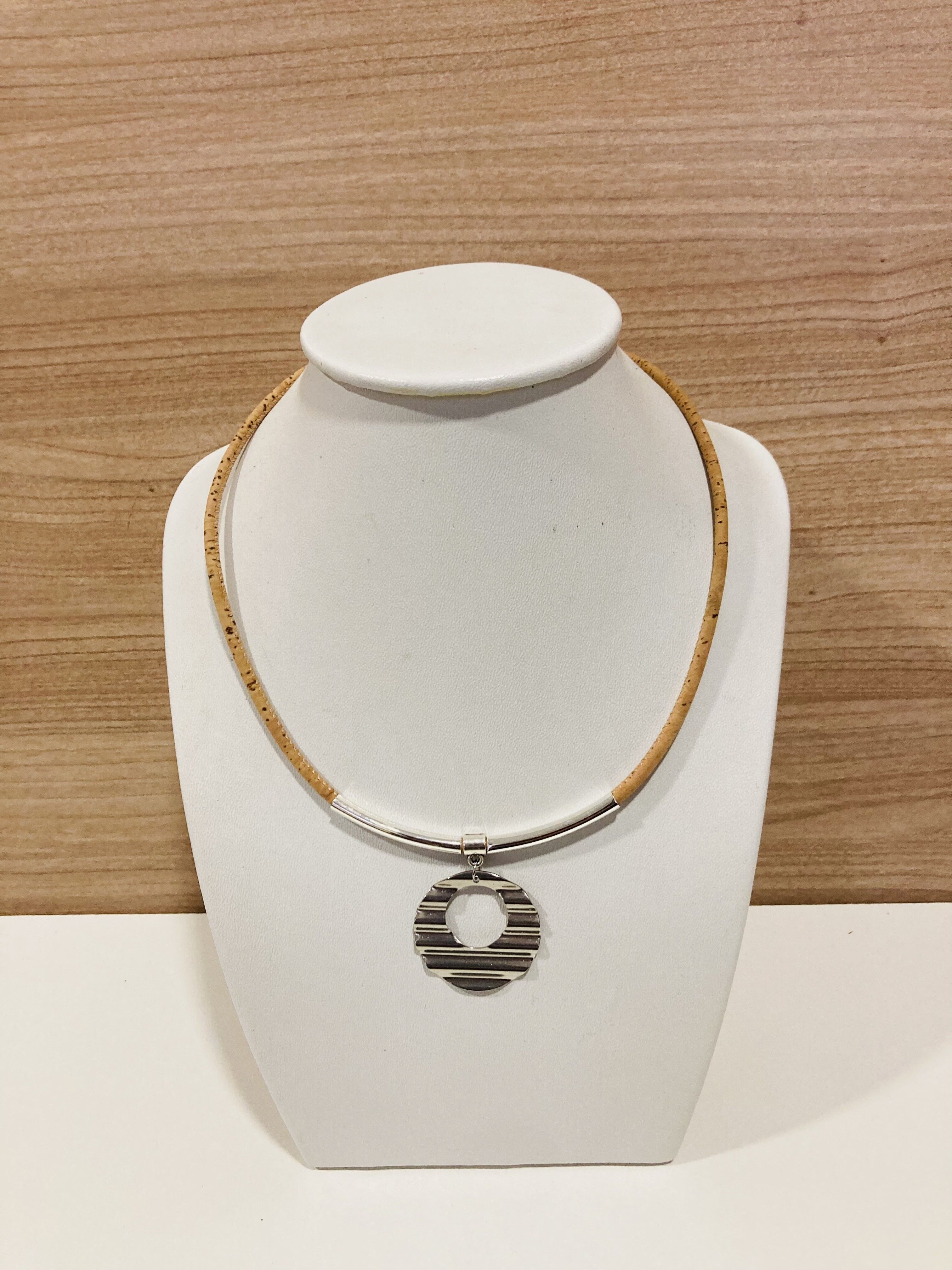 Collana MYA in sughero naturale - fatta a mano