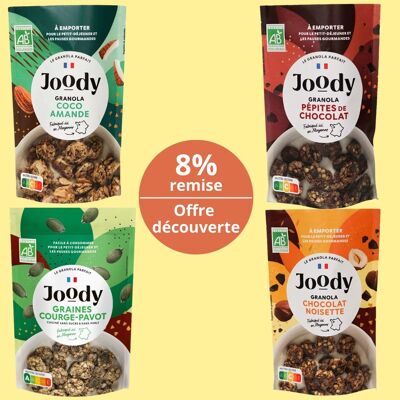 -8% / PACK DÉCOUVERTE GRANOLAS SANS GLUTEN - 4 saveurs