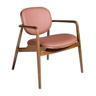 Chaise de salle à manger avec dossier et assise en simili cuir modèle 4118