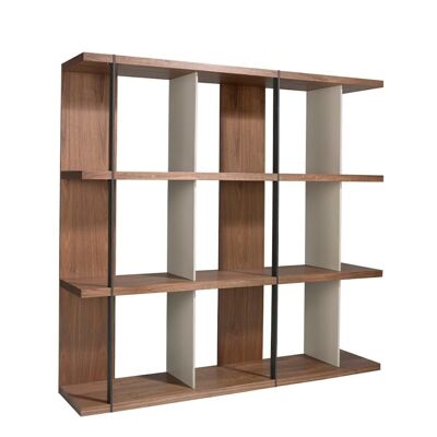 Walnut and lacquered wood shelf model 3236