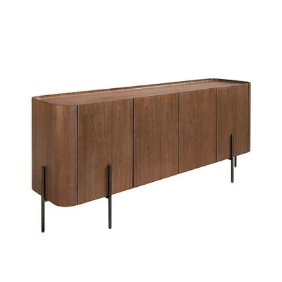 Credenza in noce e acciaio modello 3239