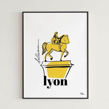 Affiche souvenir de Lyon - BELLECOUR 3