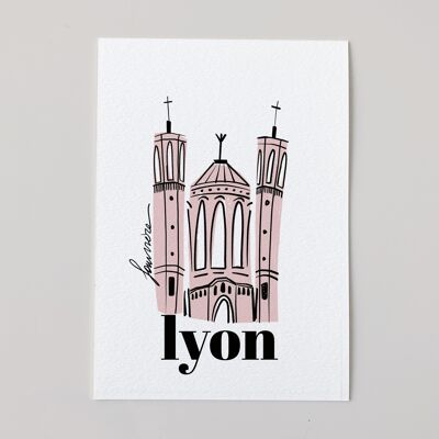 LYON city map - Fourvière cathedral