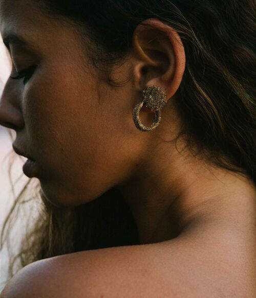 MEDAL Earrings Gold S