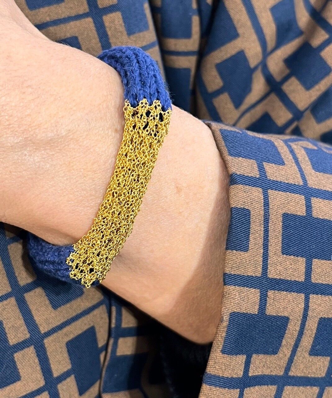 MILEN Armband Gold S / Dunkelblau