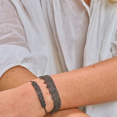 TRÄNEN Armband Schwarz