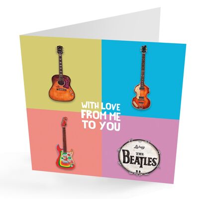 Tarjeta pensativa de los Beatles