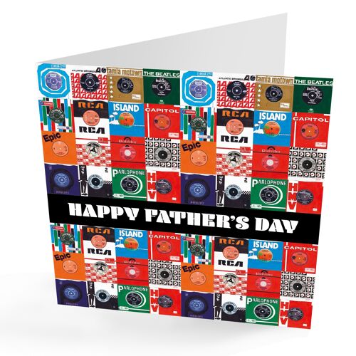 Happy Fathers Day Vinyl Records Card