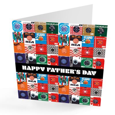 Happy Fathers Day Schallplattenkarte