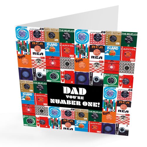 Dad Vinyl Records Card