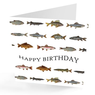 Carte de pêche joyeux anniversaire.