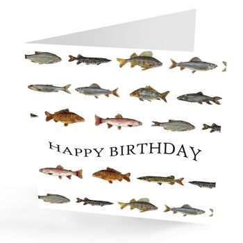 Carte de pêche joyeux anniversaire. 1