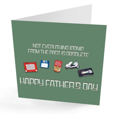 Carte "Obsolète" de la fête des pères heureux