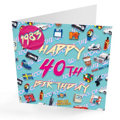 1983 40th Birthday Card