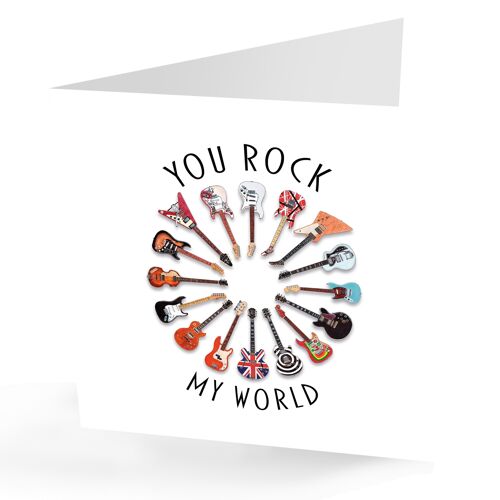 You Rock My World Guitars, Any Occasion Guitars Card