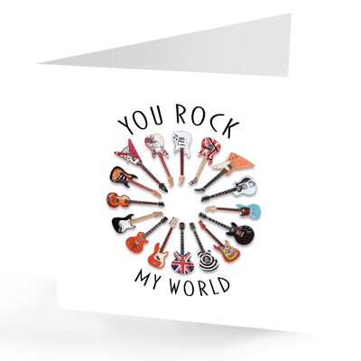 You Rock My World Guitars, Any Occasion Guitars Card