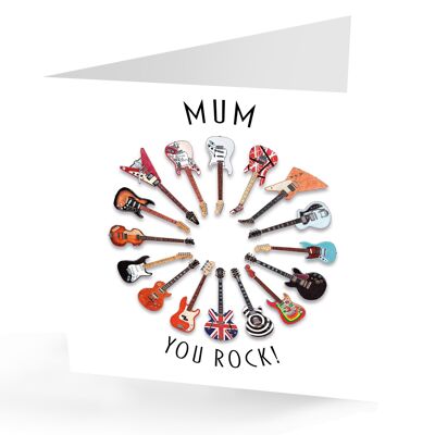 Tarjeta Mum You Rock Guitars