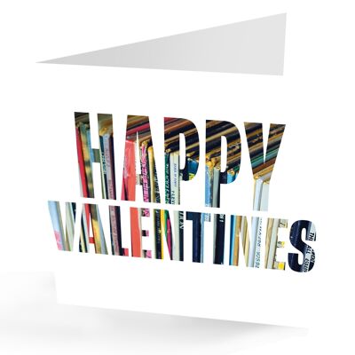 Happy Valentines Vinyl-Schallplatten-Karte