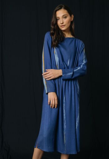 V05 Robe Dafnifilo Imprimé Bleu 4