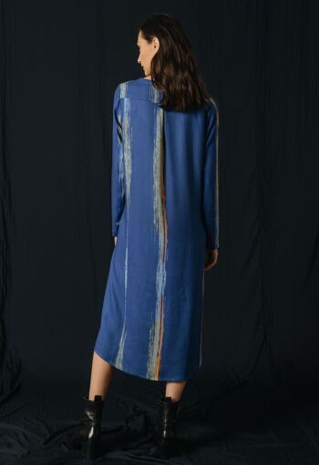 V05 Robe Dafnifilo Imprimé Bleu 25