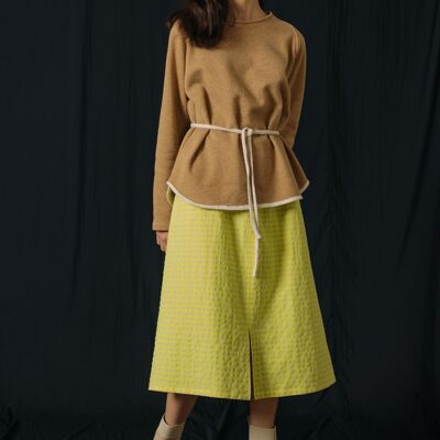 F02  Skirt Seyal  Fluor Tweed