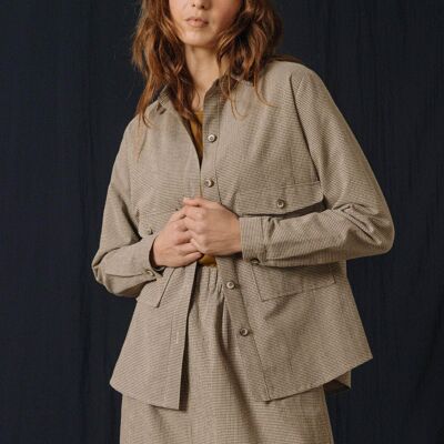 CM01 Camicia Sakaki Beige Tweed