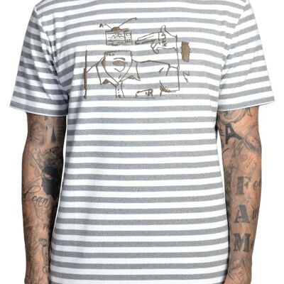 Fake News Striped Tee